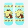 Cheapest 😉 Pompompurin Bee Blue No-Show 🧦 Socks 😀