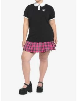 Coupon 😍 Kuromi Lace Collared 👧 Girls Top Plus Size 🌟 -Cheap Sanrio Store 18636170 av1
