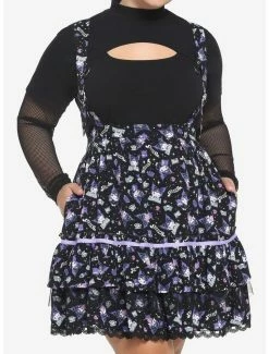 Flash Sale 🔔 Kuromi Fortune Teller Tiered Suspender 👗 Skirt Plus Size 💯