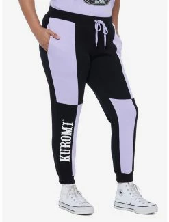 Flash Sale ๐ Kuromi Fortune Teller Color-Block ๐ง Girls Sweatpants Plus Size ๐ฅฐ