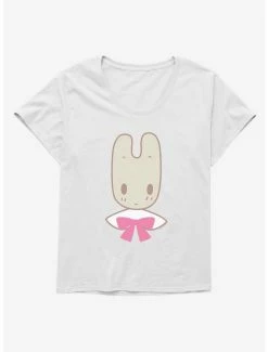 New 🔔 Marron Cream Pink Bow Bunny 👧 Girls T-Shirt Plus Size ✨ -Cheap Sanrio Store 18691088 hi