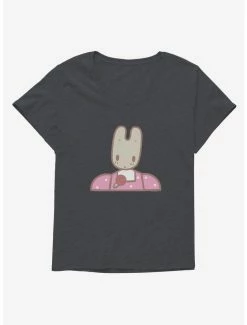 Brand new ❤️ Marron Cream Pink Bunny 👧 Girls T-Shirt Plus Size ⭐