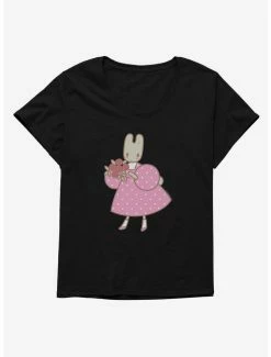 Budget 👏 Marron Cream Red Roses 👧 Girls T-Shirt Plus Size ❤️