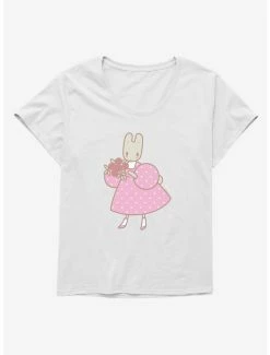 Budget 👏 Marron Cream Red Roses 👧 Girls T-Shirt Plus Size ❤️ -Cheap Sanrio Store 18691232 hi