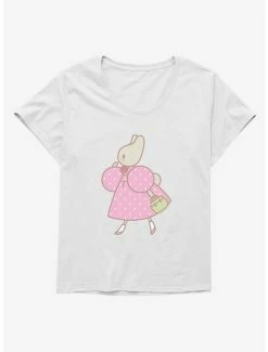 Cheap 💯 Marron Cream Taking A Stroll 👧 Girls T-Shirt Plus Size 🌟