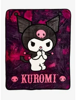 Budget 🎉 Kuromi Dark Wash Throw Blanket 🎉