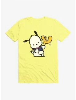 Outlet 😍 Pochacco Dancing With Mon-Mon T-Shirt 🤩 -Cheap Sanrio Store 18719011 hi