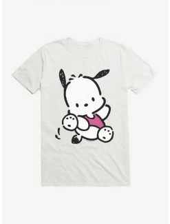 Deals ⭐ Pochacco Here For Fun Leaps T-Shirt 🎁 -Cheap Sanrio Store 18719272 hi