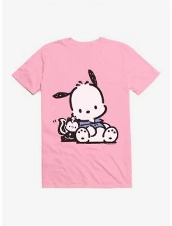 Cheap 🎁 Pochacco Friend Hugs T-Shirt ❤️ -Cheap Sanrio Store 18720107 hi