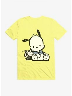 Cheap 🎁 Pochacco Friend Hugs T-Shirt ❤️ -Cheap Sanrio Store 18720170 hi