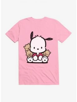 Brand new 👏 Pochacco Sitting With Friends T-Shirt 🧨 -Cheap Sanrio Store 18720467 hi