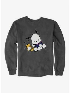 Best deal 🌟 Pochacco Playing With Mon-Mon Sweatshirt 🔔 -Cheap Sanrio Store 18721263 hi