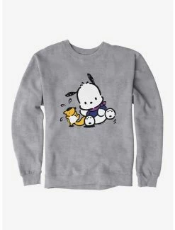 Best deal 🌟 Pochacco Playing With Mon-Mon Sweatshirt 🔔 -Cheap Sanrio Store 18721270 hi 1