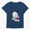 Cheapest 🛒 Pochacco Here For Fun Leaps 👧 Girls T-Shirt Plus Size 😀 -Cheap Sanrio Store 18722775 hi