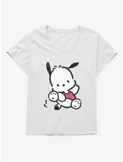 Cheapest 🛒 Pochacco Here For Fun Leaps 👧 Girls T-Shirt Plus Size 😀 -Cheap Sanrio Store 18722784 hi