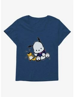 Flash Sale 👍 Pochacco Playing With Mon-Mon 👧 Girls T-Shirt Plus Size 🛒 -Cheap Sanrio Store 18722919 hi
