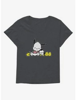 New 😀 Pochacco 🌞 Summer Friends 👧 Girls T-Shirt Plus Size ✔️ -Cheap Sanrio Store 18723018 hi