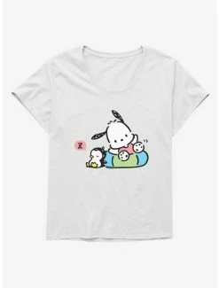 New 👍 Pochacco Swimming & Good Vibes 👧 Girls T-Shirt Plus Size 😉 -Cheap Sanrio Store 18723072 hi