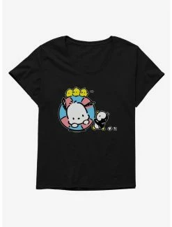 Cheapest ⌛ Pochacco Swimming With Friends 👧 Girls T-Shirt Plus Size 💯