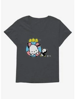 Cheapest ⌛ Pochacco Swimming With Friends 👧 Girls T-Shirt Plus Size 💯 -Cheap Sanrio Store 18723126 hi