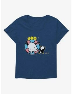 Cheapest ⌛ Pochacco Swimming With Friends 👧 Girls T-Shirt Plus Size 💯 -Cheap Sanrio Store 18723135 hi