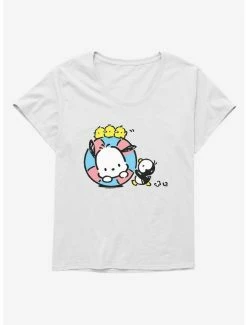 Cheapest ⌛ Pochacco Swimming With Friends 👧 Girls T-Shirt Plus Size 💯 -Cheap Sanrio Store 18723144 hi
