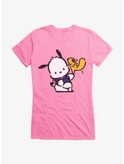 Best deal 🤩 Pochacco Dancing With Mon-Mon 👧 Girls T-Shirt ✔️ -Cheap Sanrio Store 18723401 hi 1