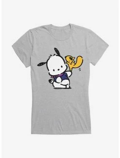 Best deal 🤩 Pochacco Dancing With Mon-Mon 👧 Girls T-Shirt ✔️ -Cheap Sanrio Store 18723408 hi