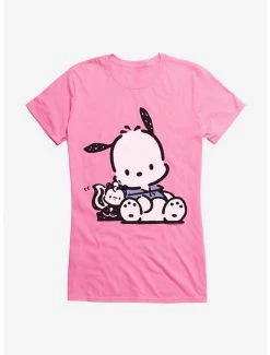 Coupon 🤩 Pochacco Friend Hugs 👧 Girls T-Shirt 😀 -Cheap Sanrio Store 18723485 hi 1