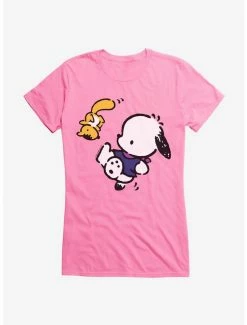 Top 10 ⌛ Pochacco Hanging Out With Mon-Mon 👧 Girls T-Shirt 🌟 -Cheap Sanrio Store 18723527 hi