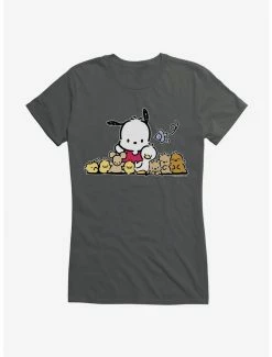 Buy 🔔 Pochacco Outdoor Fun With Friends 👧 Girls T-Shirt ⭐ -Cheap Sanrio Store 18723646 hi