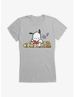 Buy 🔔 Pochacco Outdoor Fun With Friends 👧 Girls T-Shirt ⭐ -Cheap Sanrio Store 18723660 hi