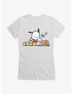 Buy 🔔 Pochacco Outdoor Fun With Friends 👧 Girls T-Shirt ⭐ -Cheap Sanrio Store 18723674 hi