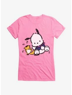 Cheapest ✨ Pochacco Playing With Mon-Mon 👧 Girls T-Shirt ✔️ -Cheap Sanrio Store 18723737 hi