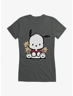 Coupon 🤩 Pochacco Sitting With Friends 👧 Girls T-Shirt ✔️ -Cheap Sanrio Store 18723814 hi