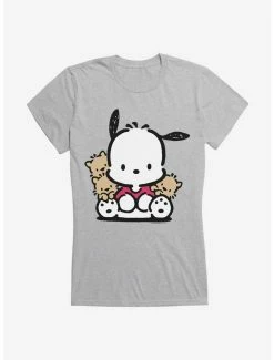 Coupon 🤩 Pochacco Sitting With Friends 👧 Girls T-Shirt ✔️ -Cheap Sanrio Store 18723828 hi