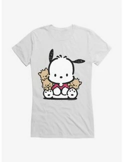 Coupon 🤩 Pochacco Sitting With Friends 👧 Girls T-Shirt ✔️ -Cheap Sanrio Store 18723842 hi