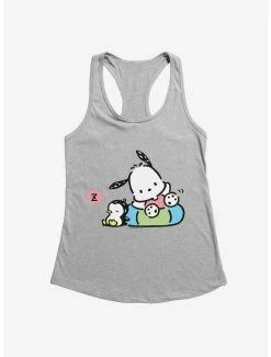 Brand new 😀 Pochacco Swimming & Good Vibes 👧 Girls Tank 🌟 -Cheap Sanrio Store 18724728 hi