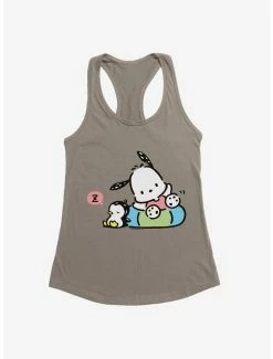 Brand new 😀 Pochacco Swimming & Good Vibes 👧 Girls Tank 🌟 -Cheap Sanrio Store 18724742 hi