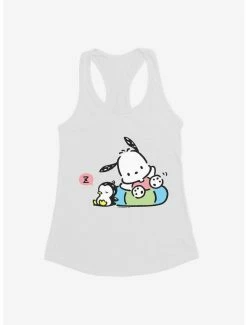 Brand new 😀 Pochacco Swimming & Good Vibes 👧 Girls Tank 🌟 -Cheap Sanrio Store 18724749 hi