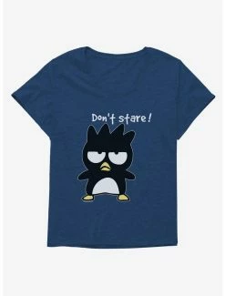 Cheap 🔔 Badtz Maru Don?t Stare 👧 Girls T-Shirt Plus Size ⭐