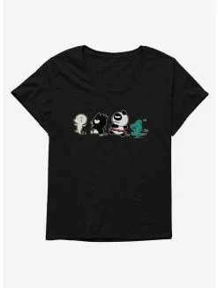 Promo 😉 Badtz Maru With Pandaba, HanaMaru, Pochi March 👧 Girls T-Shirt Plus Size 🧨 -Cheap Sanrio Store 18730838 hi