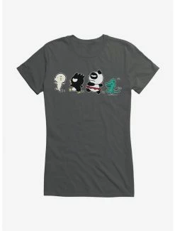 Promo 😀 Badtz Maru With Pandaba, HanaMaru, Pochi March 👧 Girls T-Shirt 🤩 -Cheap Sanrio Store 18731729 hi