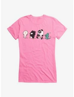 Promo 😀 Badtz Maru With Pandaba, HanaMaru, Pochi March 👧 Girls T-Shirt 🤩 -Cheap Sanrio Store 18731736 hi