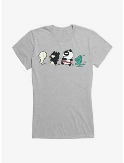 Promo 😀 Badtz Maru With Pandaba, HanaMaru, Pochi March 👧 Girls T-Shirt 🤩