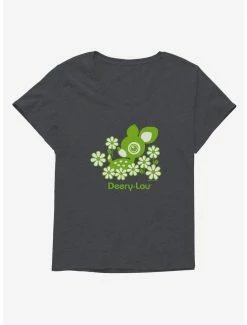 New 😉 Deery-Lou Floral Green Design 👧 Girls T-Shirt Plus Size 😉 -Cheap Sanrio Store 18739353 hi