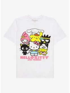 Deals 🧨 Hello Kitty And Friends Group Boyfriend Fit 👧 Girls T-Shirt Plus Size 😀