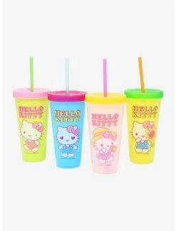 Best Sale 🌟 Hello Kitty Color-Changing Acrylic Travel Cup Set ✨