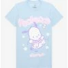 Coupon 😀 Pochacco Pastel Flowers Boyfriend Fit 👧 Girls T-Shirt 🌟 -Cheap Sanrio Store 18862689 hi