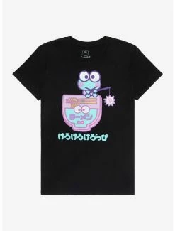 Promo 😍 Keroppi Ramen Bowl Boyfriend Fit 👧 Girls T-Shirt 👍